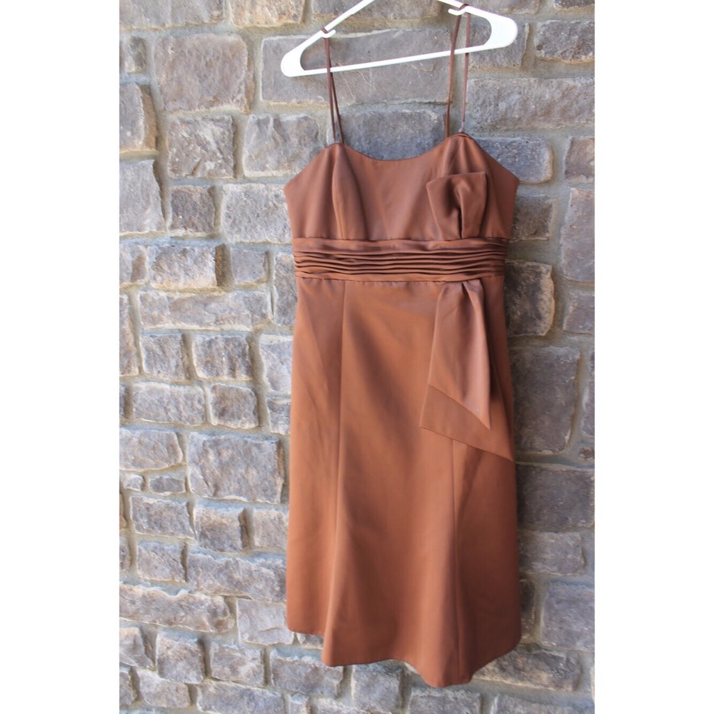 Brown Silk Formal Dress